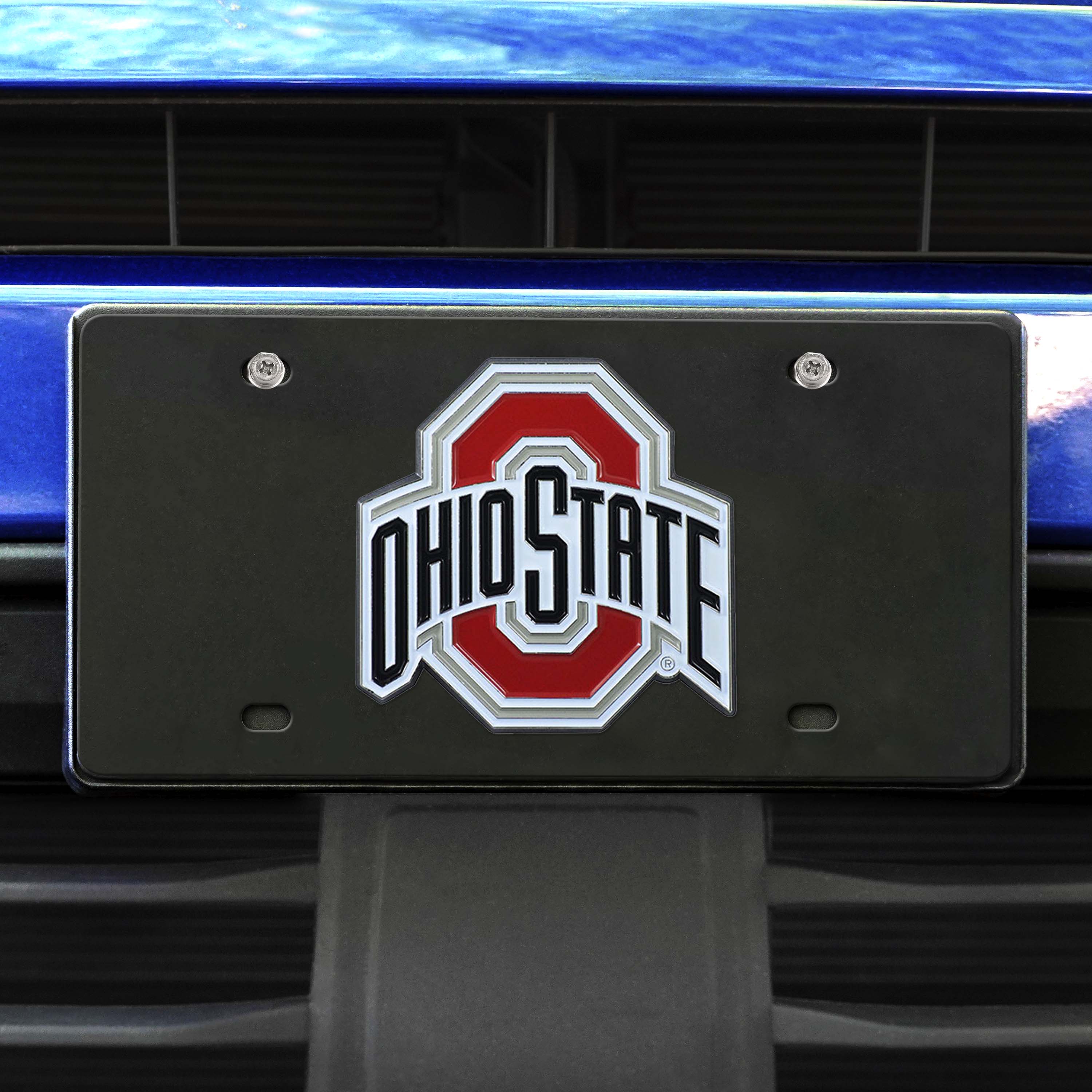 Ohio State Buckeyes 3D Black License Plate - Ohio State