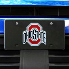 Ohio State Buckeyes 3D Black License Plate - Ohio State