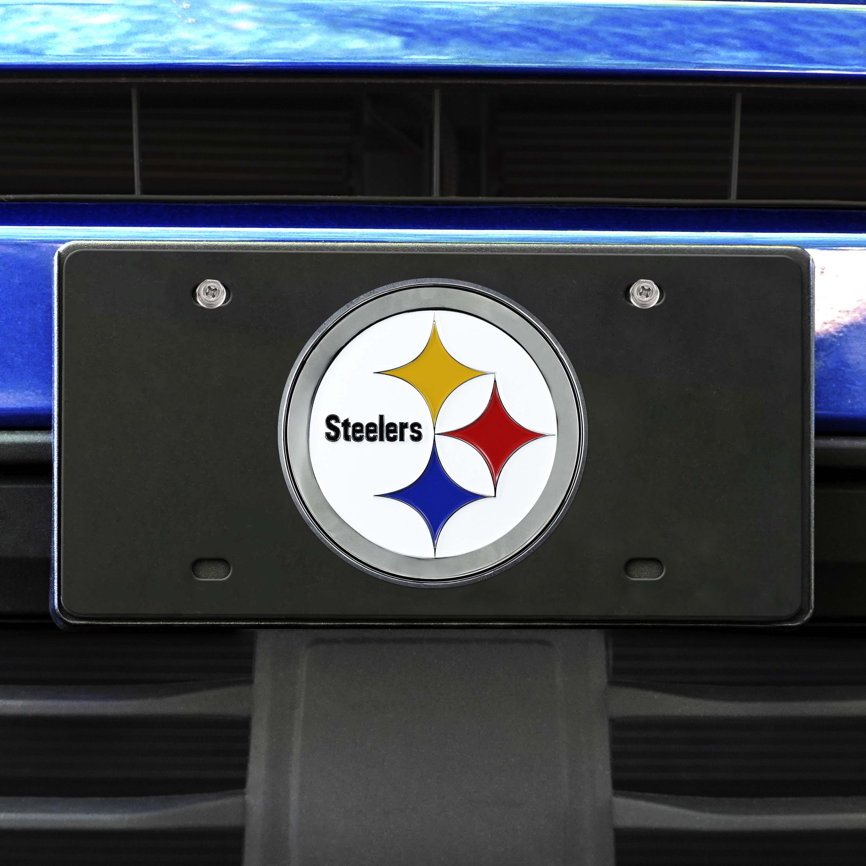 Pittsburgh Steelers 3D Black License Plate - Pittsburgh Steelers