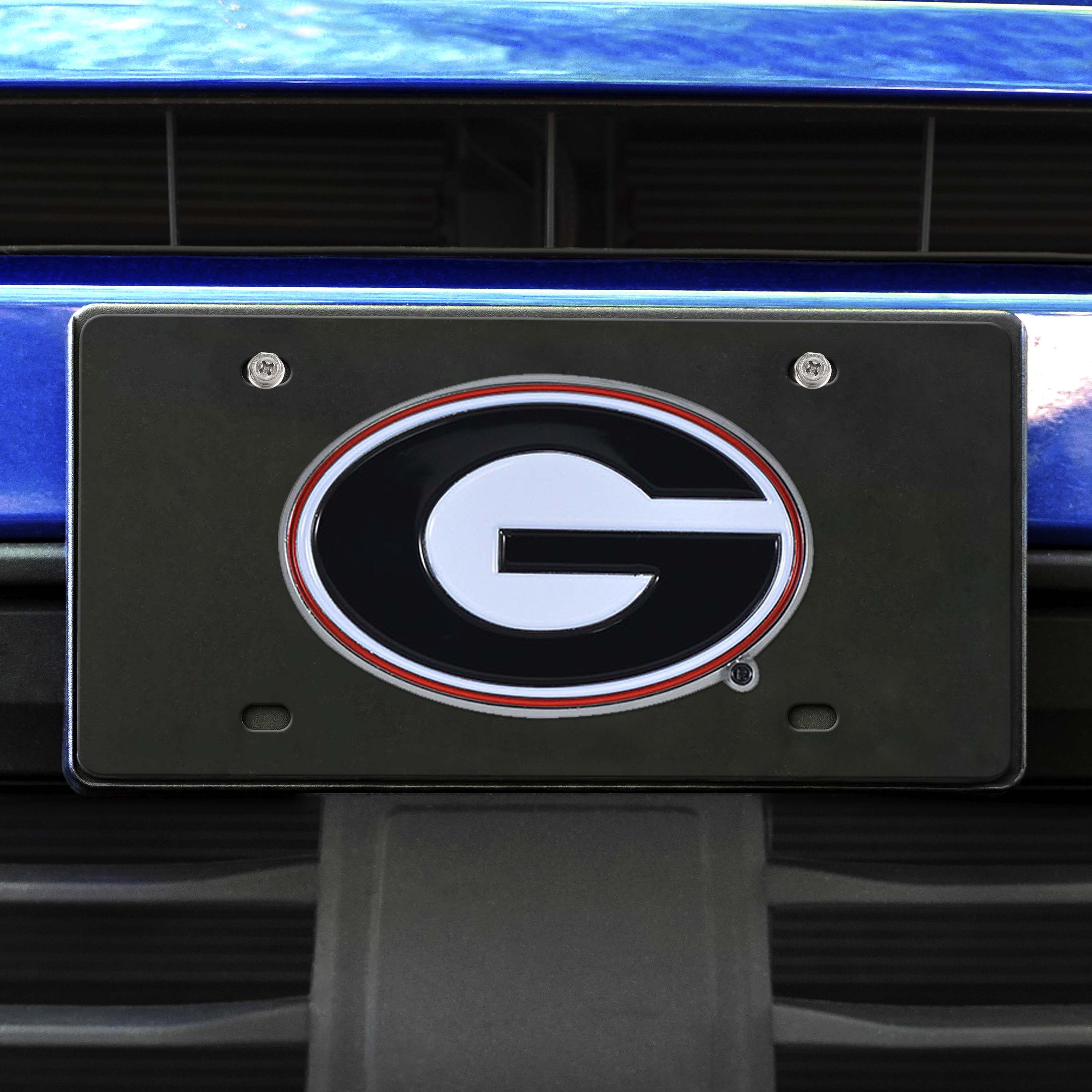 Georgia Bulldogs 3D Black License Plate - Georgia