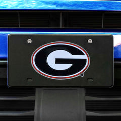 Georgia Bulldogs 3D Black License Plate - Georgia