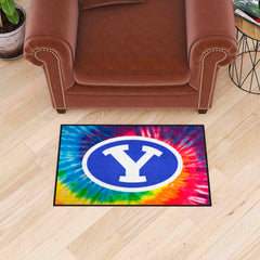 BYU Cougars Tie Dye Starter Mat Accent Rug - 19in. x 30in. - BYU
