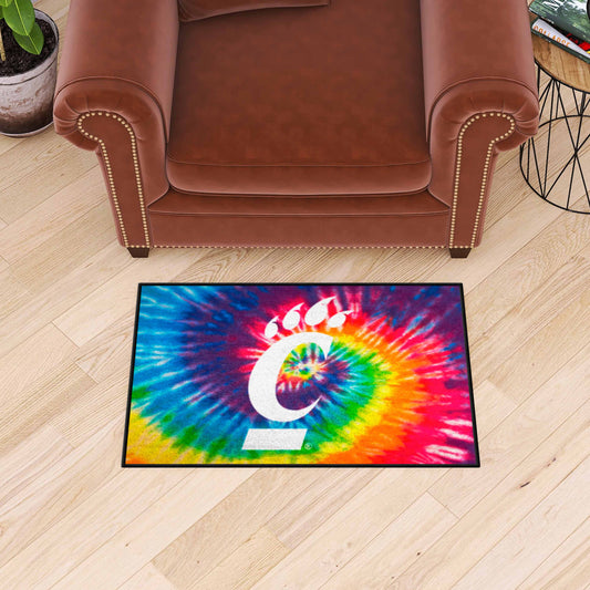 Cincinnati Bearcats Tie Dye Starter Mat Accent Rug - 19in. x 30in. - Cincinnati