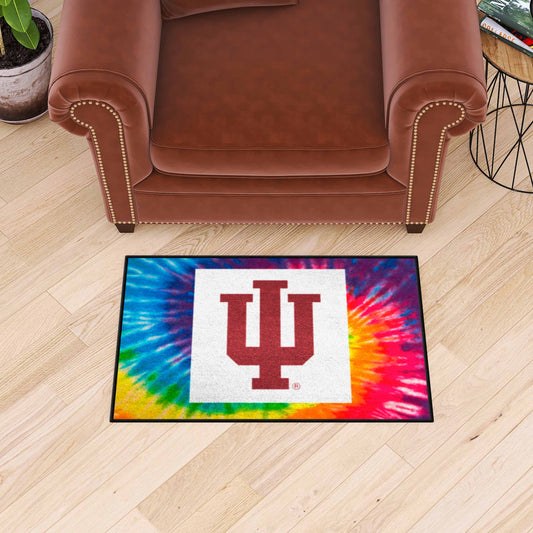 Indiana Hooisers Tie Dye Starter Mat Accent Rug - 19in. x 30in. - Indiana