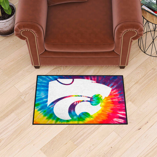 Kansas State Wildcats Tie Dye Starter Mat Accent Rug - 19in. x 30in. - Kansas State