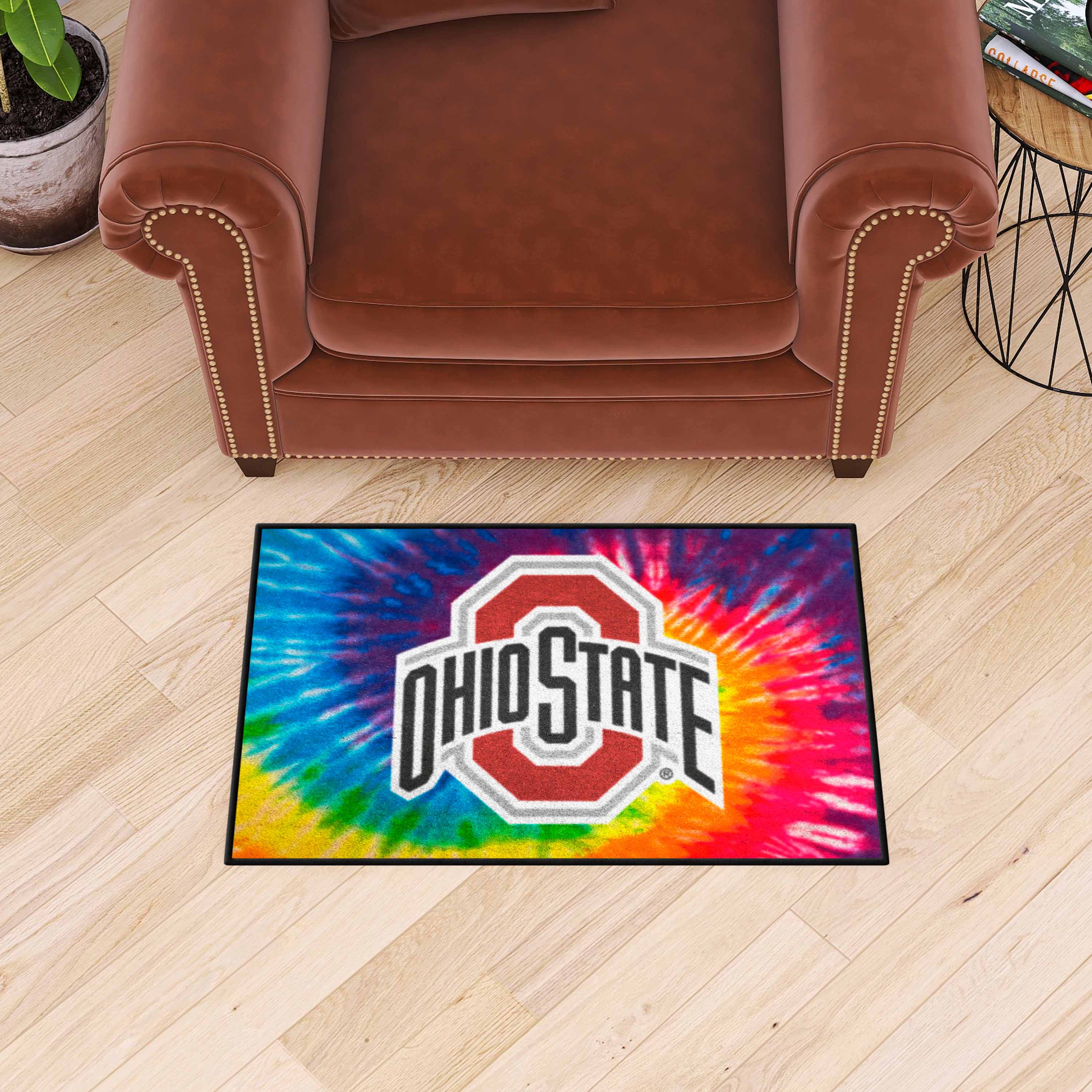Ohio State Buckeyes Tie Dye Starter Mat Accent Rug - 19in. x 30in. - Ohio State