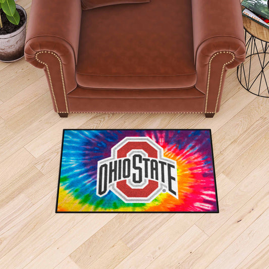 Ohio State Buckeyes Tie Dye Starter Mat Accent Rug - 19in. x 30in. - Ohio State