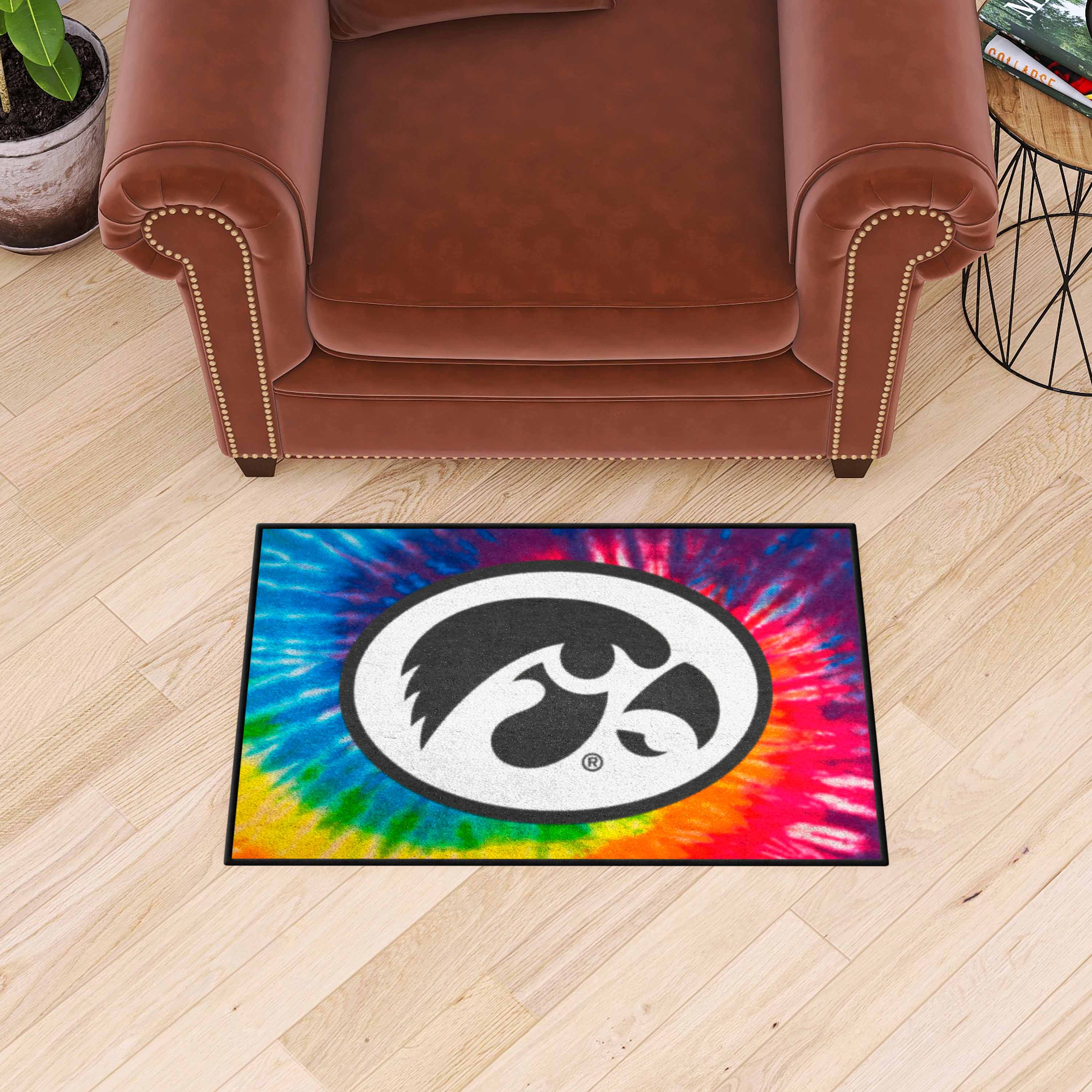 Iowa Hawkeyes Tie Dye Starter Mat Accent Rug - 19in. x 30in. - Iowa