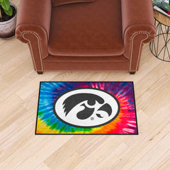 Iowa Hawkeyes Tie Dye Starter Mat Accent Rug - 19in. x 30in. - Iowa