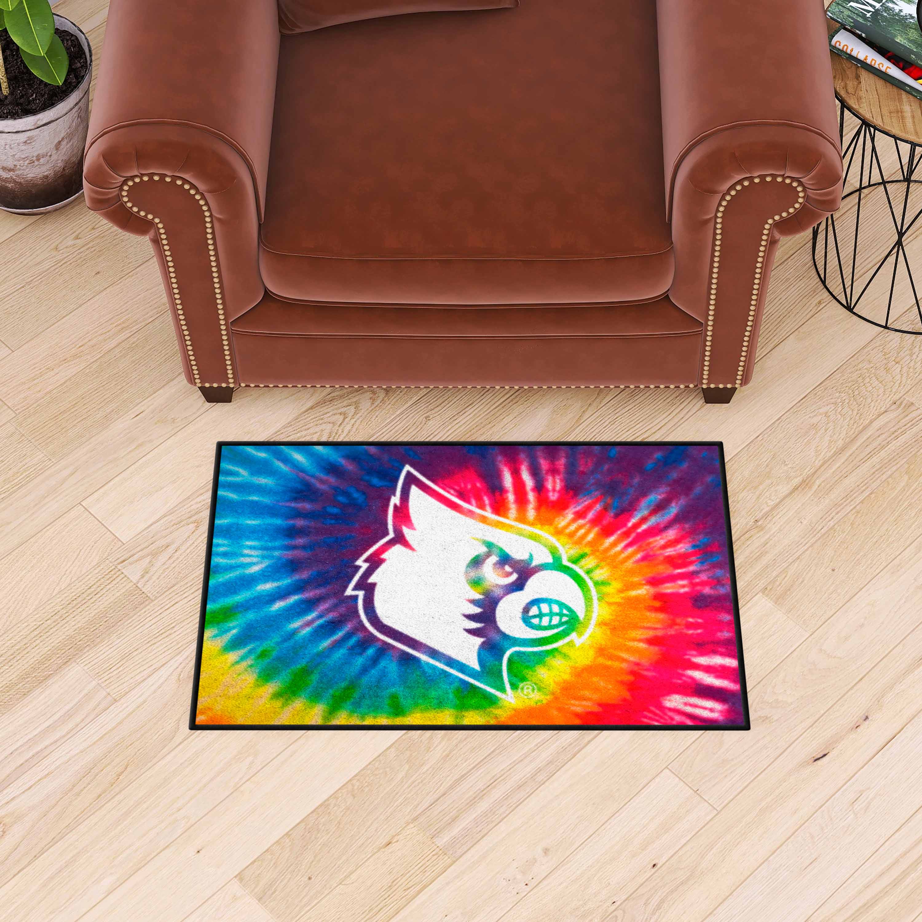 Louisville Cardinals Tie Dye Starter Mat Accent Rug - 19in. x 30in. - Louisville
