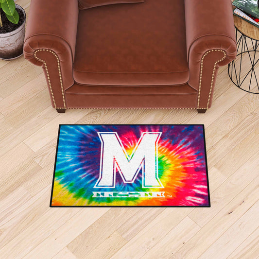 Maryland Terrapins Tie Dye Starter Mat Accent Rug - 19in. x 30in. - Maryland