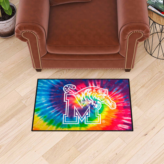 Memphis Tigers Tie Dye Starter Mat Accent Rug - 19in. x 30in. - Memphis