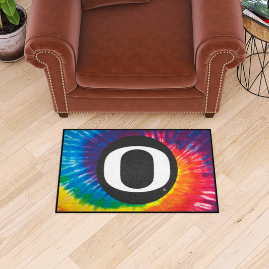 Oregon Ducks Tie Dye Starter Mat Accent Rug - 19in. x 30in. - Oregon