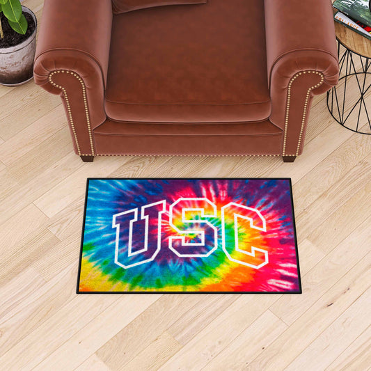 Southern California Trojans Tie Dye Starter Mat Accent Rug - 19in. x 30in.
