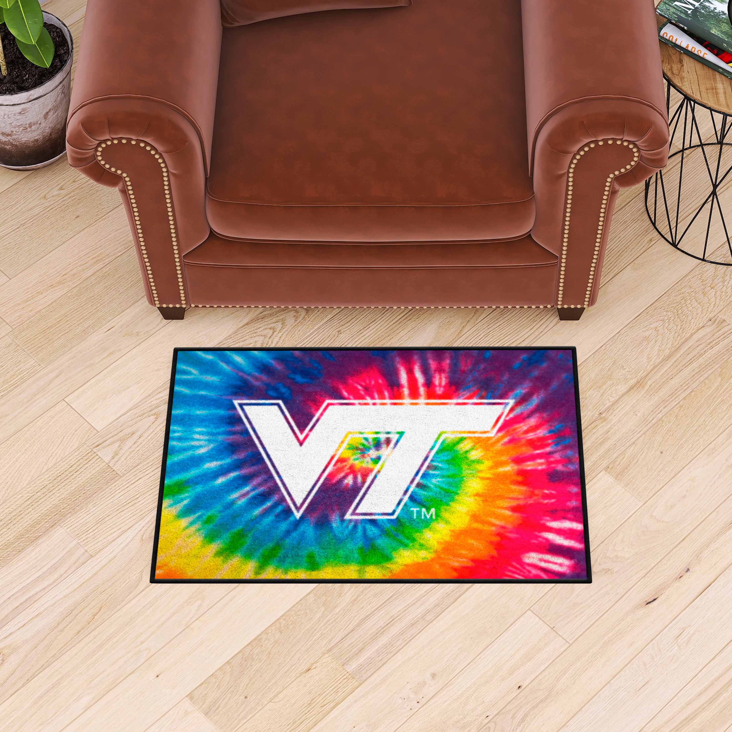 Virginia Tech Hokies Tie Dye Starter Mat Accent Rug - 19in. x 30in.