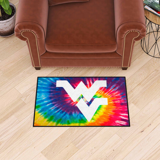 West Virginia Mountaineers Tie Dye Starter Mat Accent Rug - 19in. x 30in.