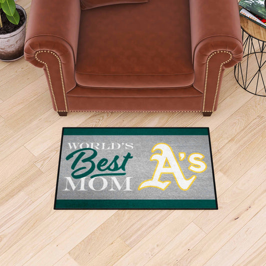 Oakland Athletics World's Best Mom Starter Mat Accent Rug - 19in. x 30in. - Oakland Athletics