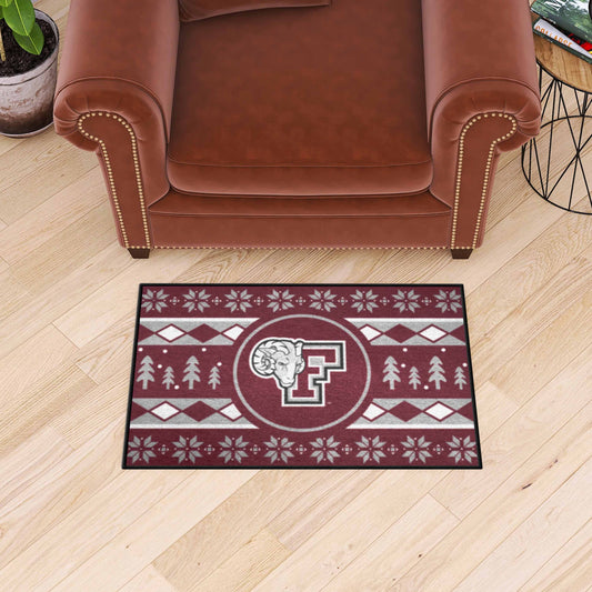 Fordham University Holiday Sweater Starter Mat Accent Rug - 19in. x 30in. - Fordham