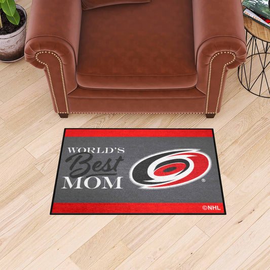 Carolina Hurricanes World's Best Mom Starter Mat Accent Rug - 19in. x 30in. - Carolina Hurricanes