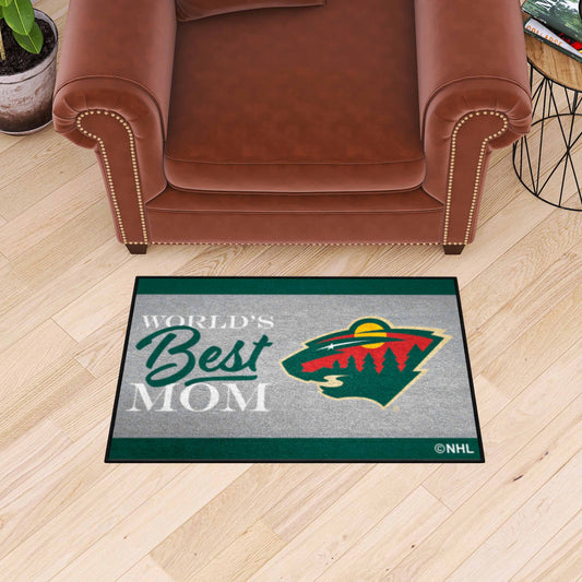 Minnesota Wild World's Best Mom Starter Mat Accent Rug - 19in. x 30in.
