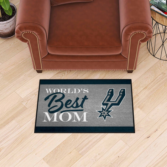 San Antonio Spurs World's Best Mom Starter Mat Accent Rug - 19in. x 30in. - San Antonio Spurs