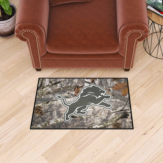 Detroit Lions Camo Starter Mat Accent Rug - 19in. x 30in. - Detroit Lions