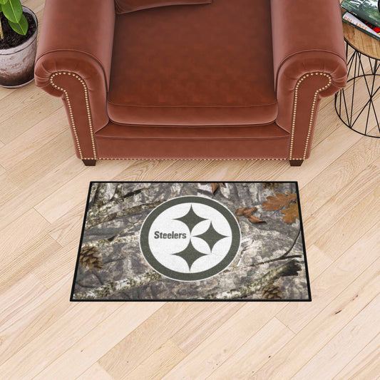 Pittsburgh Steelers Camo Starter Mat Accent Rug - 19in. x 30in. - Pittsburgh Steelers