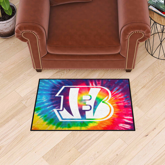 Cincinnati Bengals Tie Dye Starter Mat Accent Rug - 19in. x 30in. - Cincinnati Bengals