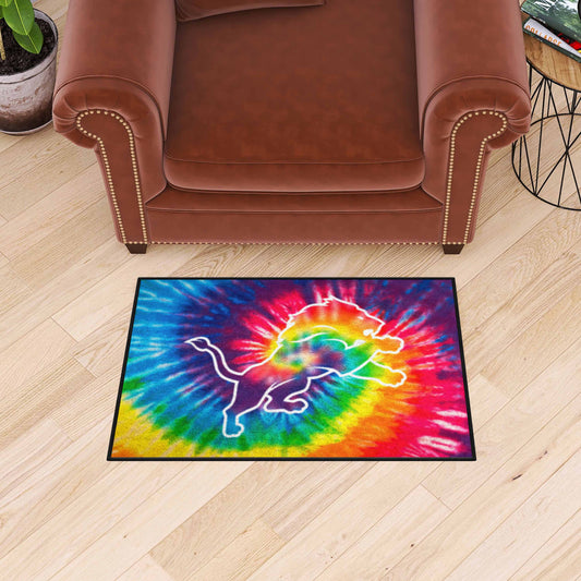 Detroit Lions Tie Dye Starter Mat Accent Rug - 19in. x 30in. - Detroit Lions