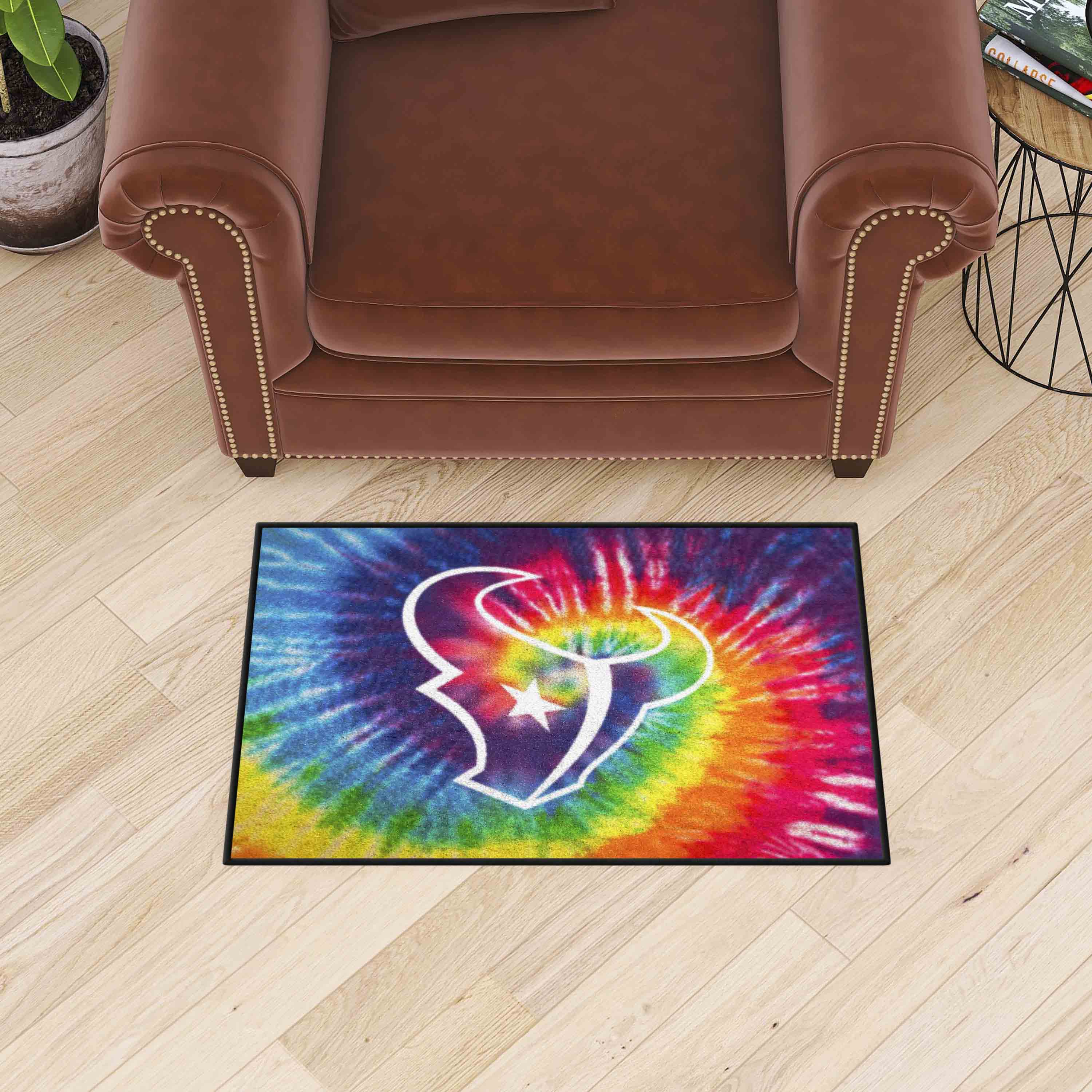 Houston Texans Tie Dye Starter Mat Accent Rug - 19in. x 30in. - Houston Texans
