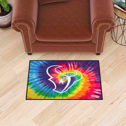 Houston Texans Tie Dye Starter Mat Accent Rug - 19in. x 30in. - Houston Texans