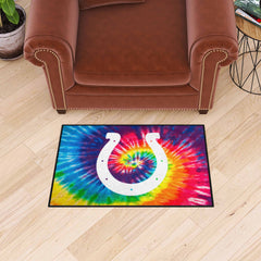 Indianapolis Colts Tie Dye Starter Mat Accent Rug - 19in. x 30in. - Indianapolis Colts