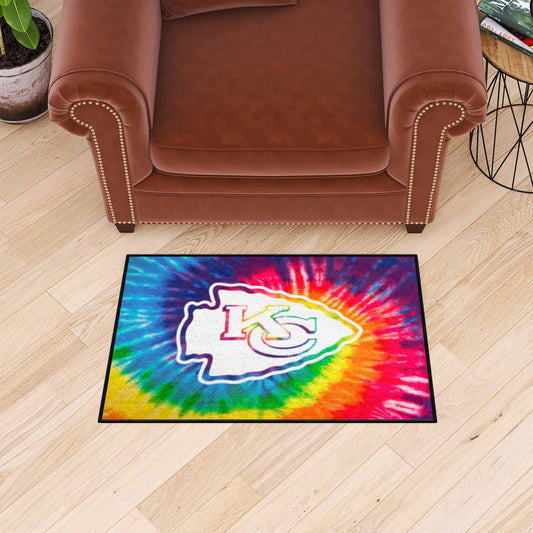 Kansas City Chiefs Tie Dye Starter Mat Accent Rug - 19in. x 30in. - Kansas City Chiefs
