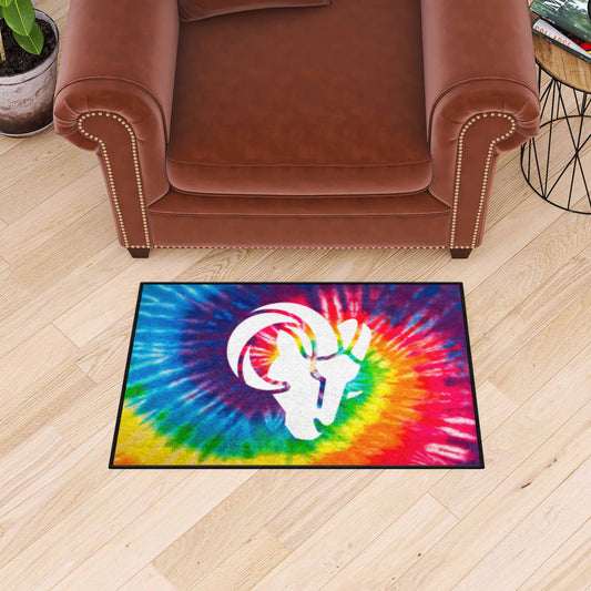 Los Angeles Rams Tie Dye Starter Mat Accent Rug - 19in. x 30in. - Los Angeles Rams