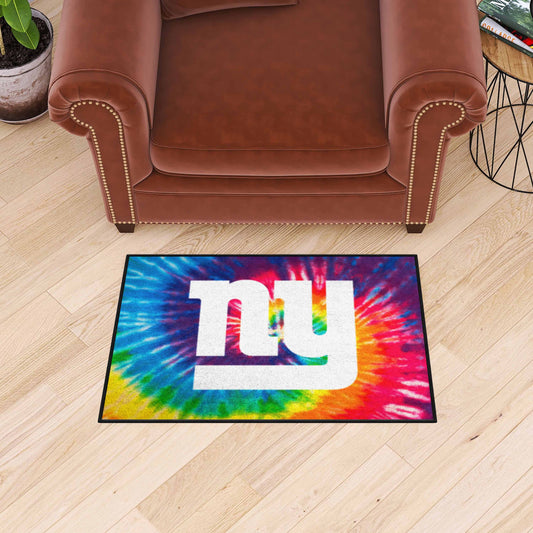 New York Giants Tie Dye Starter Mat Accent Rug - 19in. x 30in. - New York Giants