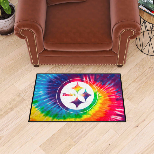 Pittsburgh Steelers Tie Dye Starter Mat Accent Rug - 19in. x 30in. - Pittsburgh Steelers