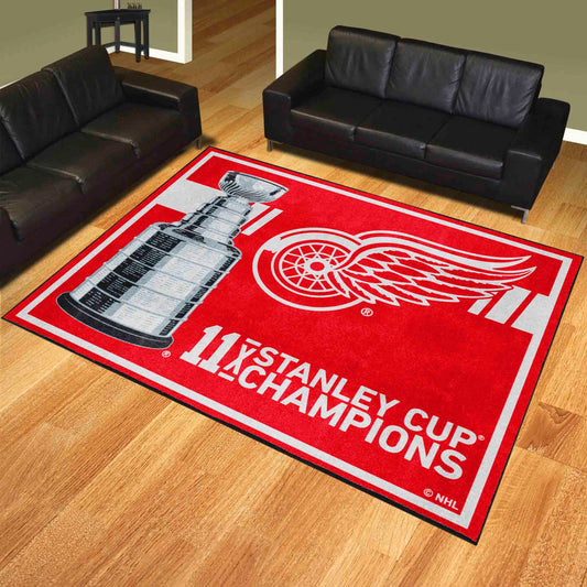 Detroit Red Wings Dynasty 8ft. x 10ft. Plush Area Rug - Detroit Red Wings