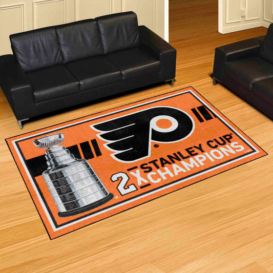 Philadelphia Flyers Dynasty 5ft. x 8ft. Plush Area Rug - Philadelphia Flyers