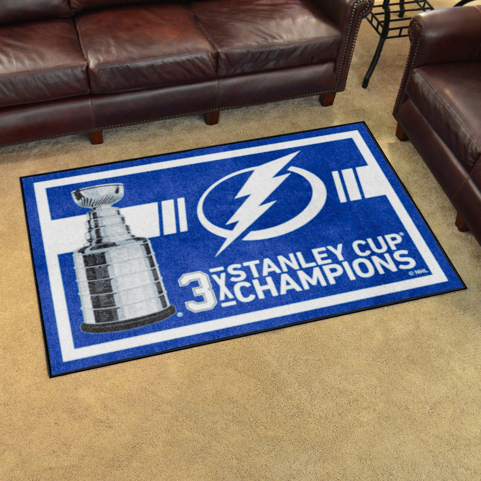 Tampa Bay Lightning Dynasty 4ft. x 6ft. Plush Area Rug