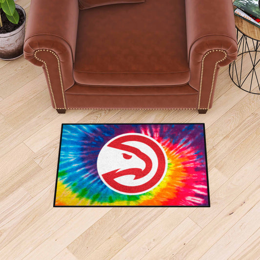 Atlanta Hawks Tie Dye Starter Mat Accent Rug - 19in. x 30in. - Atlanta Hawks
