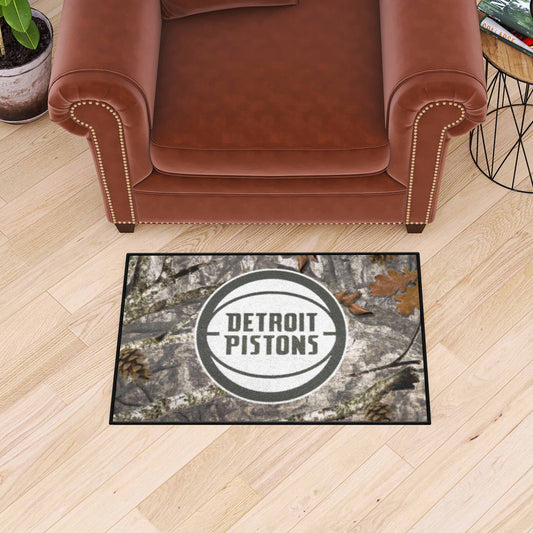 Detroit Pistons Camo Starter Mat Accent Rug - 19in. x 30in. - Detroit Pistons