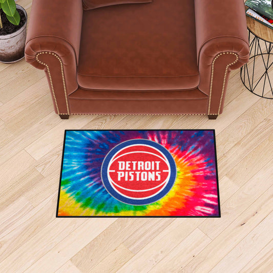 Detroit Pistons Tie Dye Starter Mat Accent Rug - 19in. x 30in. - Detroit Pistons