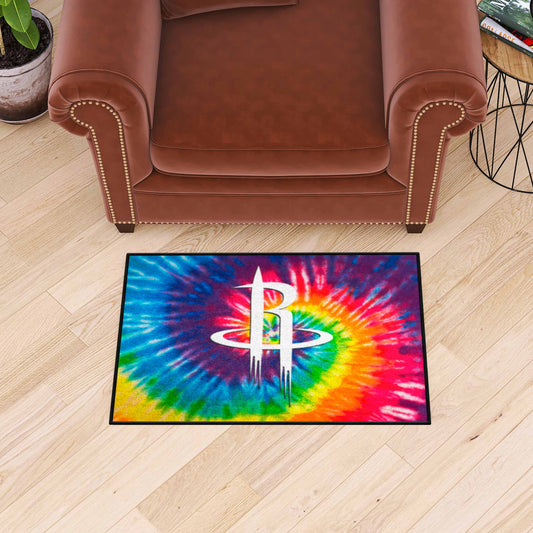 Houston Rockets Tie Dye Starter Mat Accent Rug - 19in. x 30in. - Houston Rockets