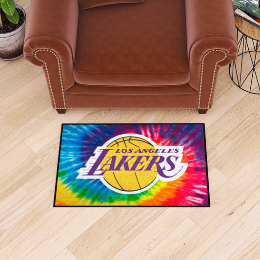 Los Angeles Lakers Tie Dye Starter Mat Accent Rug - 19in. x 30in. - Los Angeles Lakers