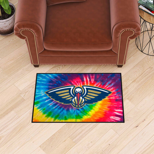 New Orleans Pelicans Tie Dye Starter Mat Accent Rug - 19in. x 30in. - New Orleans Pelicans