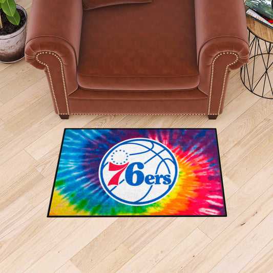 Philadelphia 76ers Tie Dye Starter Mat Accent Rug - 19in. x 30in. - Philadelphia 76ers