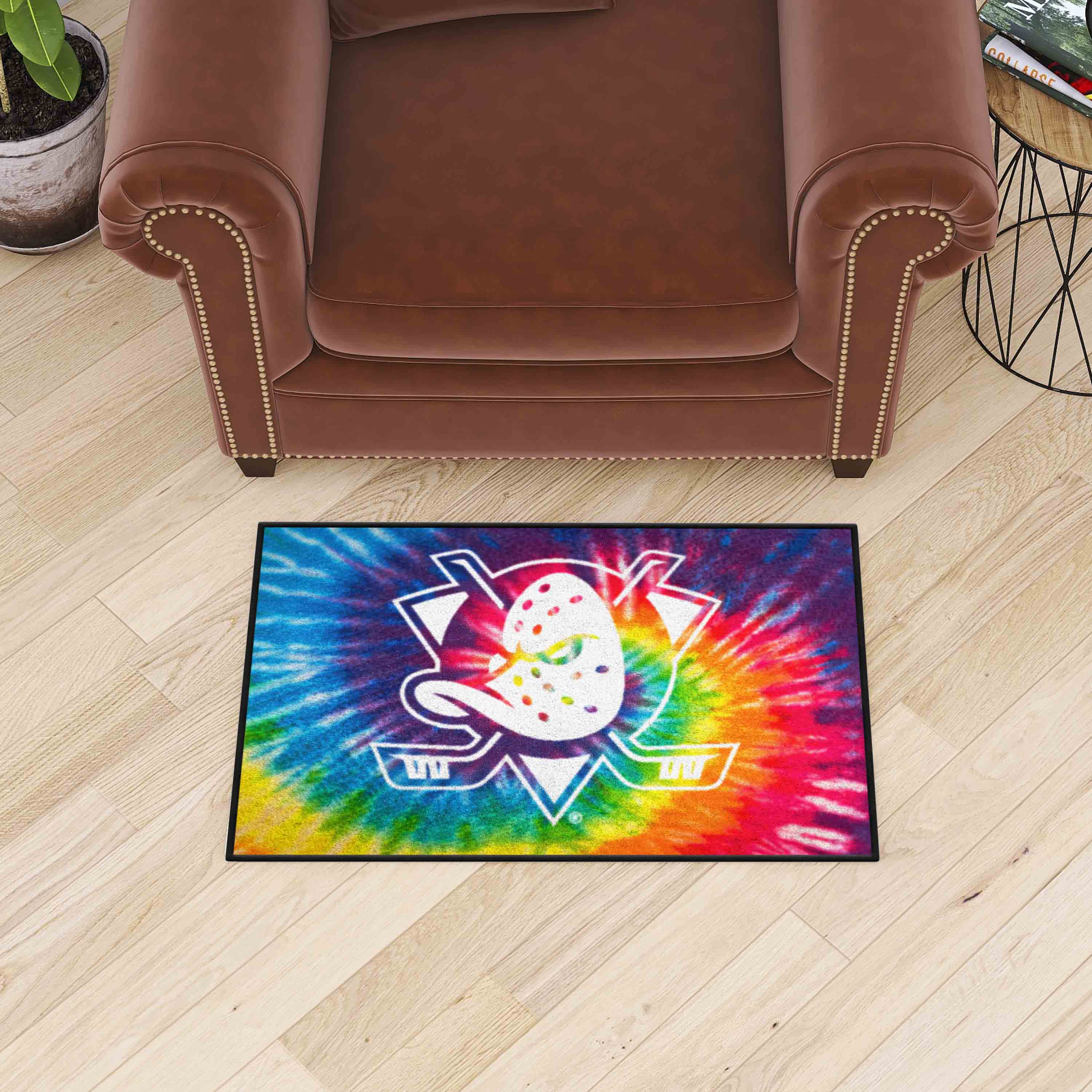 Anaheim Ducks Tie Dye Starter Mat Accent Rug - 19in. x 30in. - Anaheim Ducks