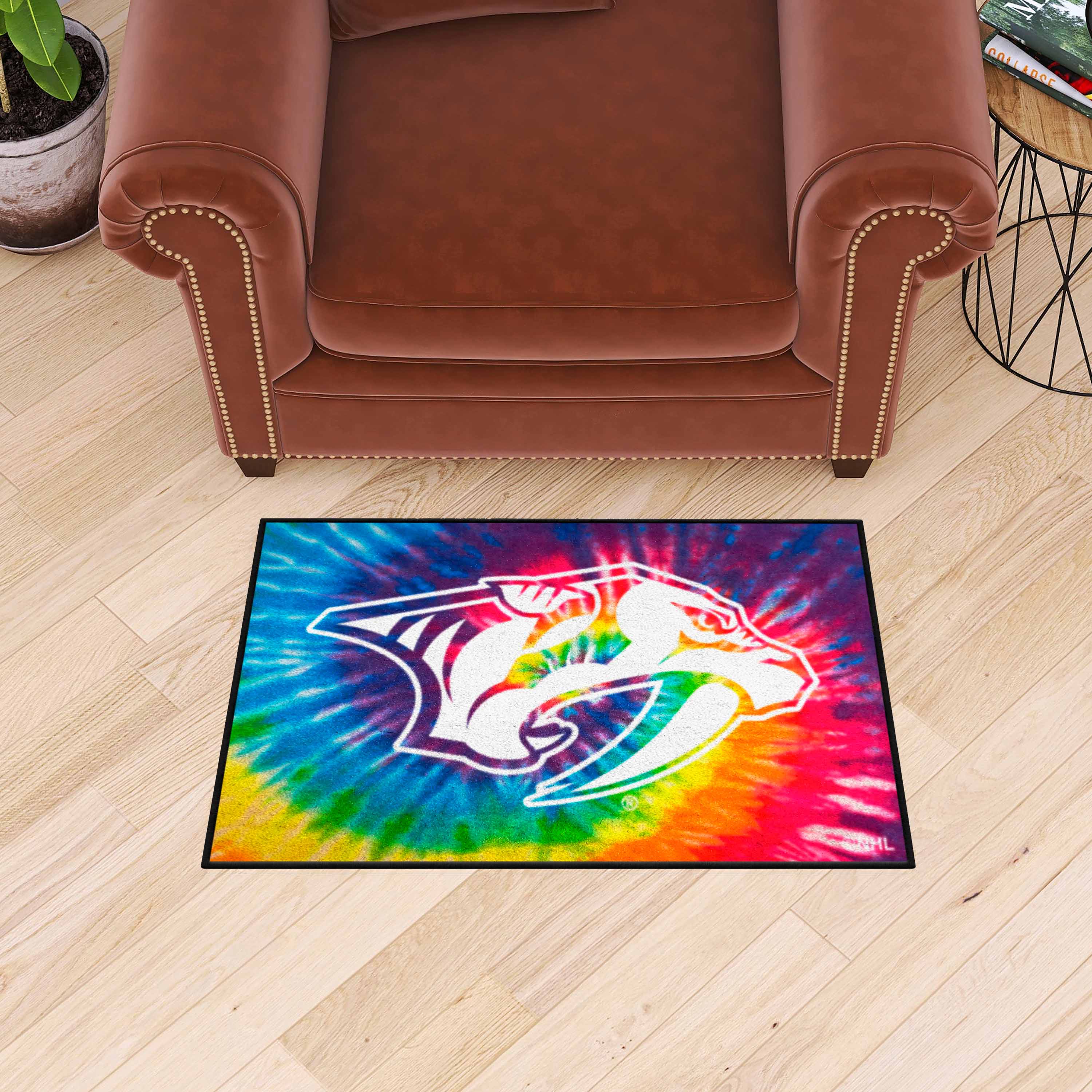 Nashville Predators Tie Dye Starter Mat Accent Rug - 19in. x 30in. - Nashville Predators