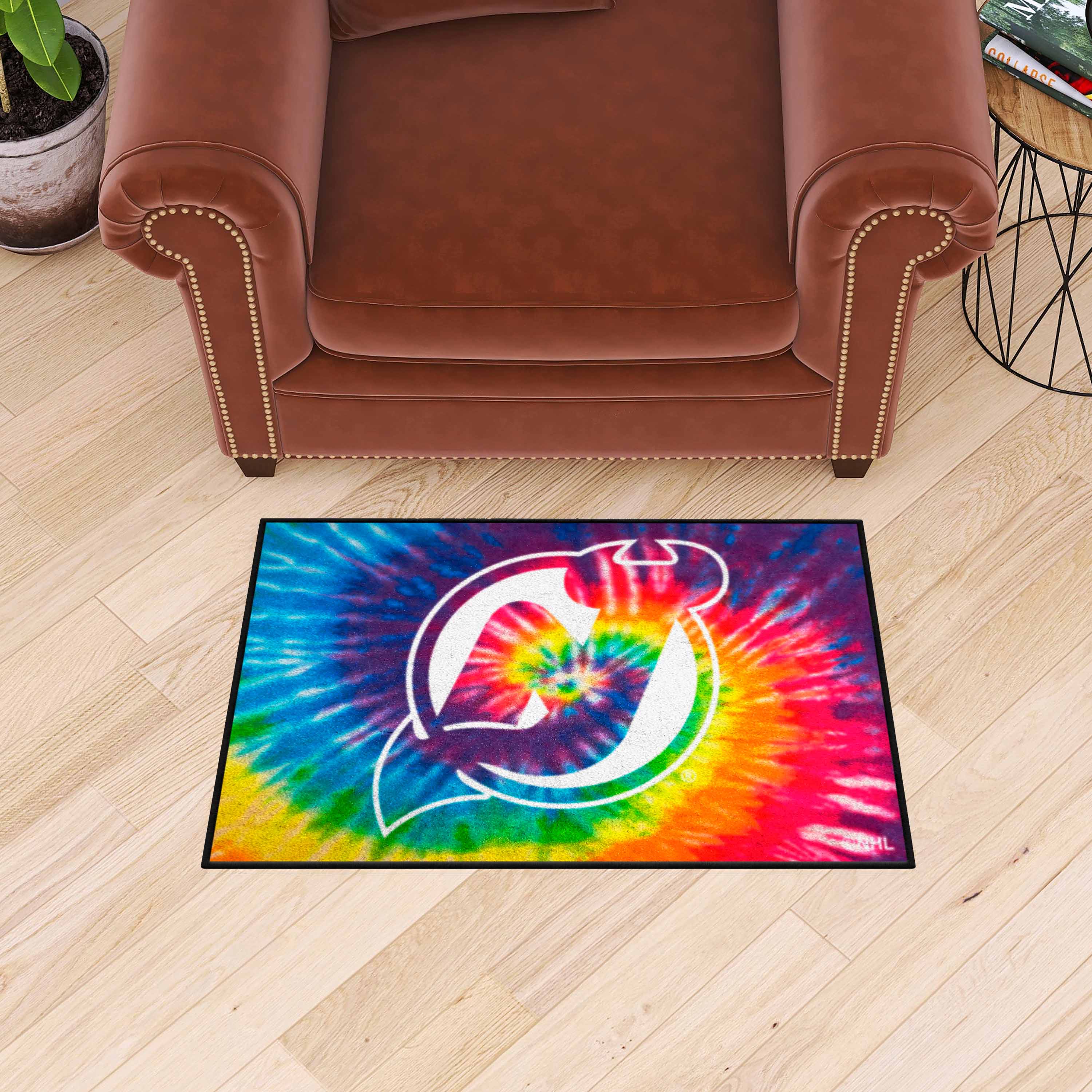 New Jersey Devils Tie Dye Starter Mat Accent Rug - 19in. x 30in. - New Jersey Devils