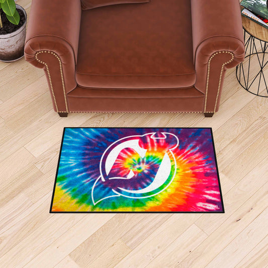 New Jersey Devils Tie Dye Starter Mat Accent Rug - 19in. x 30in. - New Jersey Devils
